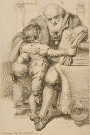 Scribe Teaching Boy