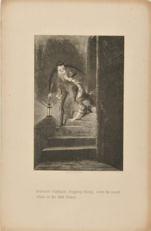 Lawrence Nightgall Dragging Cicely down the Secret Stairs in the Salt Tower