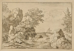 Horseman Crossing a Bridge