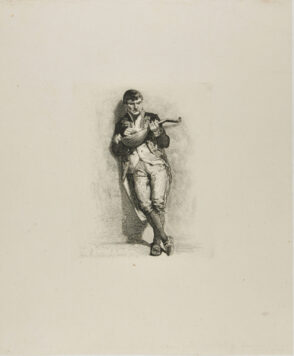 Spaniard Playing on a Mandolin