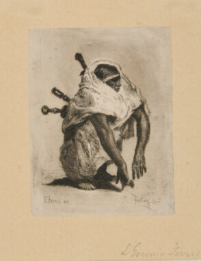 A Nubian Squatting on the Ground