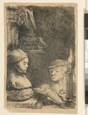 Man Drawing from a Cast