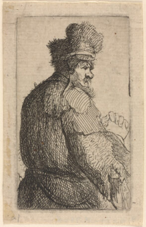 Old Man Seen from Behind, Profile Right: Half-Figure