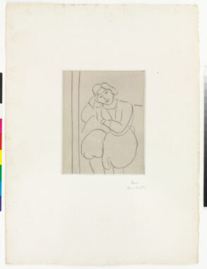 Seated Figure, Head Resting on Right Hand