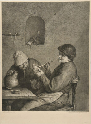 Two Dutch Peasants Drinking