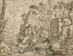 Landscape with Man Seated Among Ruins