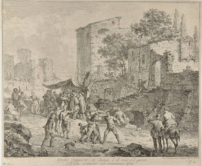 Landscape, with Two Men Quarreling in Foreground