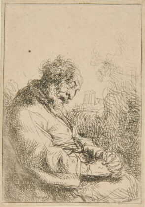 Old Man Asleep in His Chair