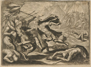 A Battle Scene, with Warrior Stabbing a Turk