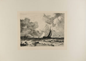 Rolling Sea with Sailing Vessels