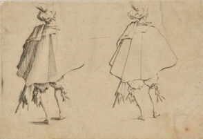 Le Gentilehomme au Grand Manteau, vu de dos