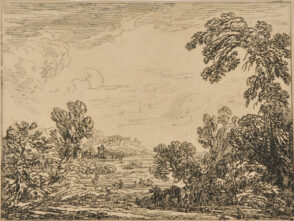 Landscape with Building on Hill in Distance