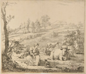 The Shepherdess with Her Dog