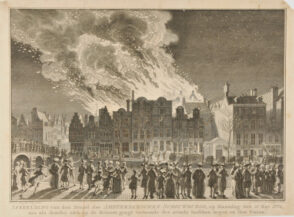 Afbeelding van den Brand des Amsterdamschen Schouwgurgs, op Maadag den 11 May 1772