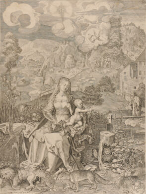 Virgin and Child Sitting in Landscape
