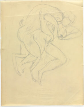 Nymphe et faune (study)