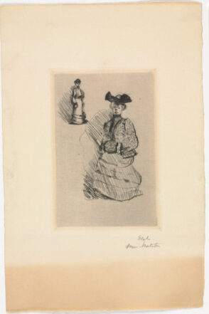 Deux femmes en costume de ville