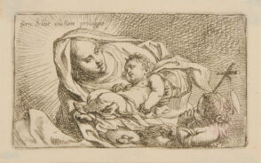 Virgin and Sleeping Child, with Saint John at Right