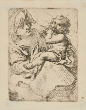 Virgin, Turned to Right, with Child Sitting on Her Knee