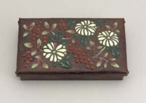 Box Decorated with Nandina Berries and Asters