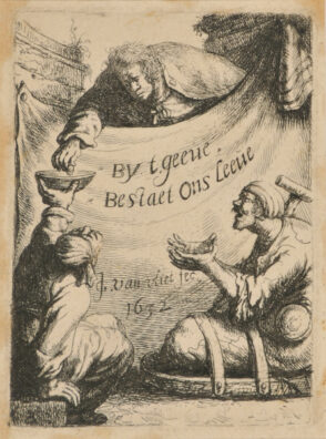 Gentleman Giving Alms to Two Beggars