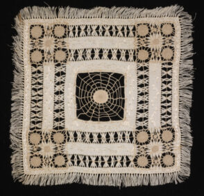 Drawn Thread Work Square Doily