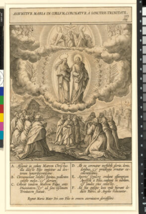 Assumitur Maria in coelum coronatur a sanctiss trinitate