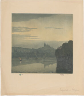 Silhouette of the Hradcany in the Evening