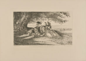 Young Man and Woman Sitting Under a Tree