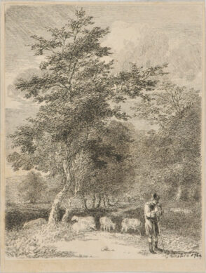 Landscape with Shepherd and Sheep