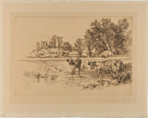 Cowdray Castle, with Cows