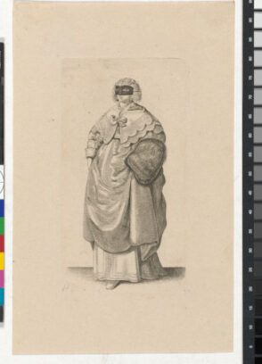 Lady with Mask and Muff