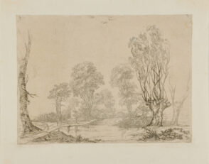 Landscape, with Wooden Bridge Across River