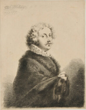 Half Length of Man, to Right, Wearing Ruff and Fur Trimmed Cloak