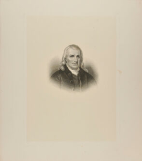 Bust of Man, Facing Front, with Long Curls Falling on Shoulders