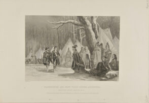 Washington and Gist Visit Queen Aliquippa