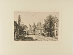 Vue de l’Église et Entrée du Village d’Essômes (près Château-Thierry)