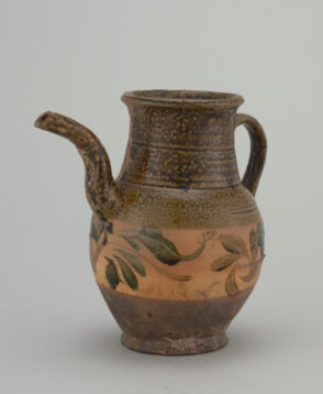 Ewer with Painted Floral Design