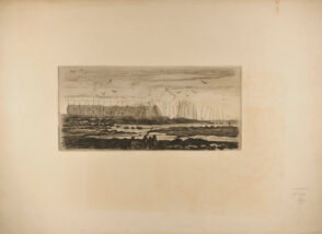 Marée basse avec filets séchant