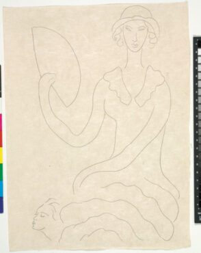 Fan of Madame Mallarmé (published state, cancelled with remarques)