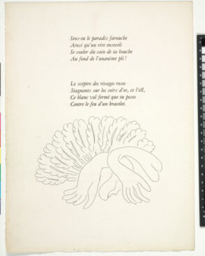 Untitled (fan and gloves, published state on page proof)