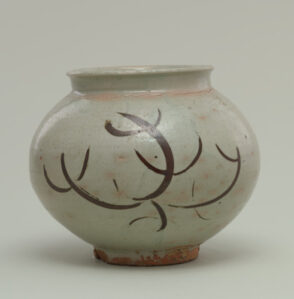 Jar with Grass Design