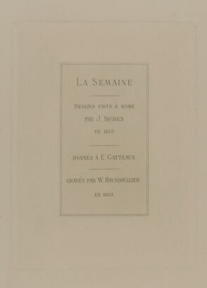 Title plate for “La Semaine”