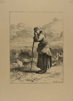 Shepherdess with Geese