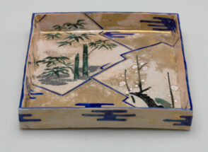 Square Dish Decorated with the ‘Three Friends of Winter’ Motif