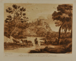 Landscape with Peasants and Cattle Passing a Ford