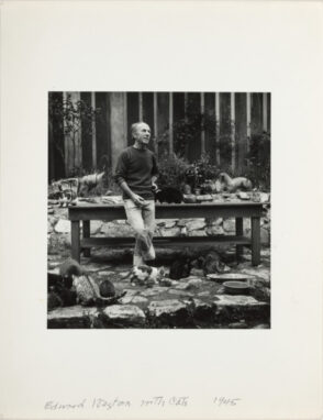 Edward Weston with Cats