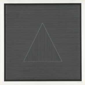 Nine Geometric Figures (White Lines on Black)