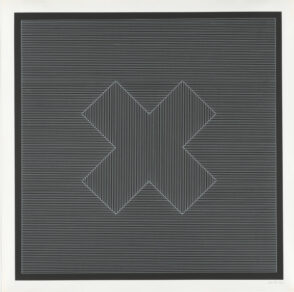 Nine Geometric Figures (White Lines on Black)