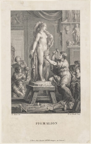 Pygmalion at Work on His Statue of Galatea